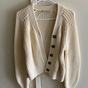 Everlane Texture Cotton Cardigan (canvas color)